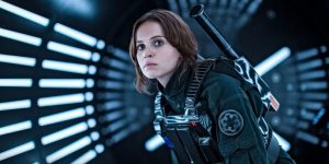 Felicity Jones stars as the strong-willed heroine Jyn Erso in Gareth Edwards’s new “Star Wars” movie.