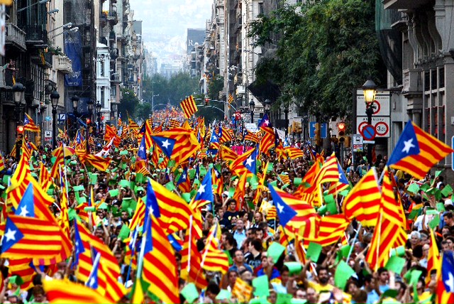 A photo from Diada de Catalunya in 2012 shows passions have not cooled in recent years.