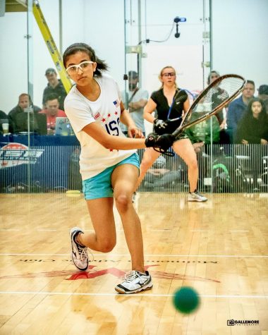 Nikita Chauhan defeats Kaitlyn Boyle in a tie-breaker at the 2018 National High School Racquetball Tournament in Portland, Oregon, advancing to the finals.