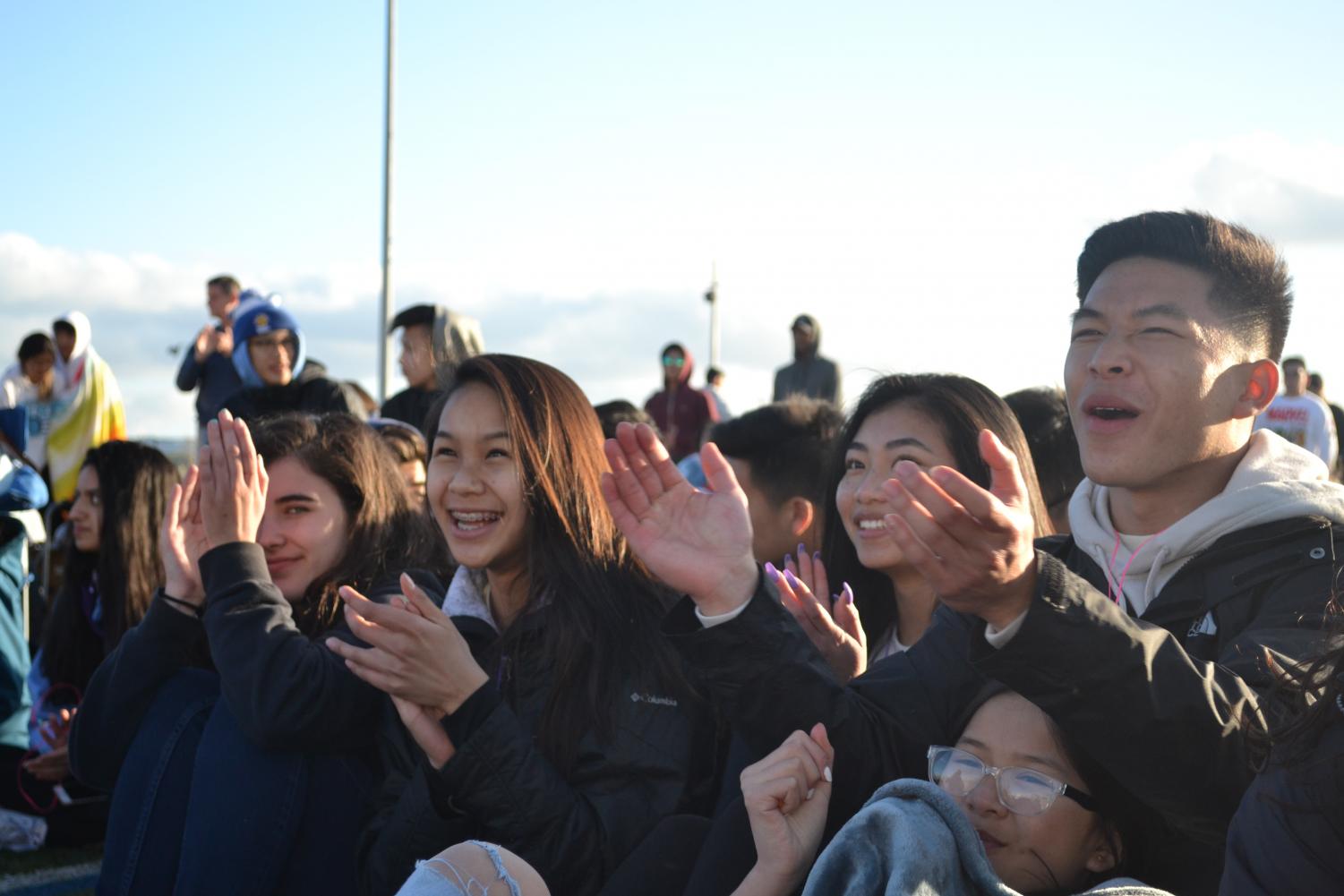The Sunset Serenade crowd bursts into applause as junior Matt Braga finishes his performance of “I Won’t Give Up” by Jason Mraz. His voice lingers on the lyrics, “I’m still looking up.”