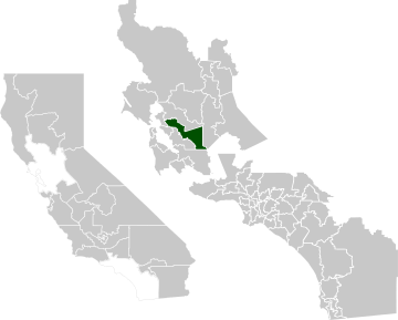 The 16th State Assembly district of California.