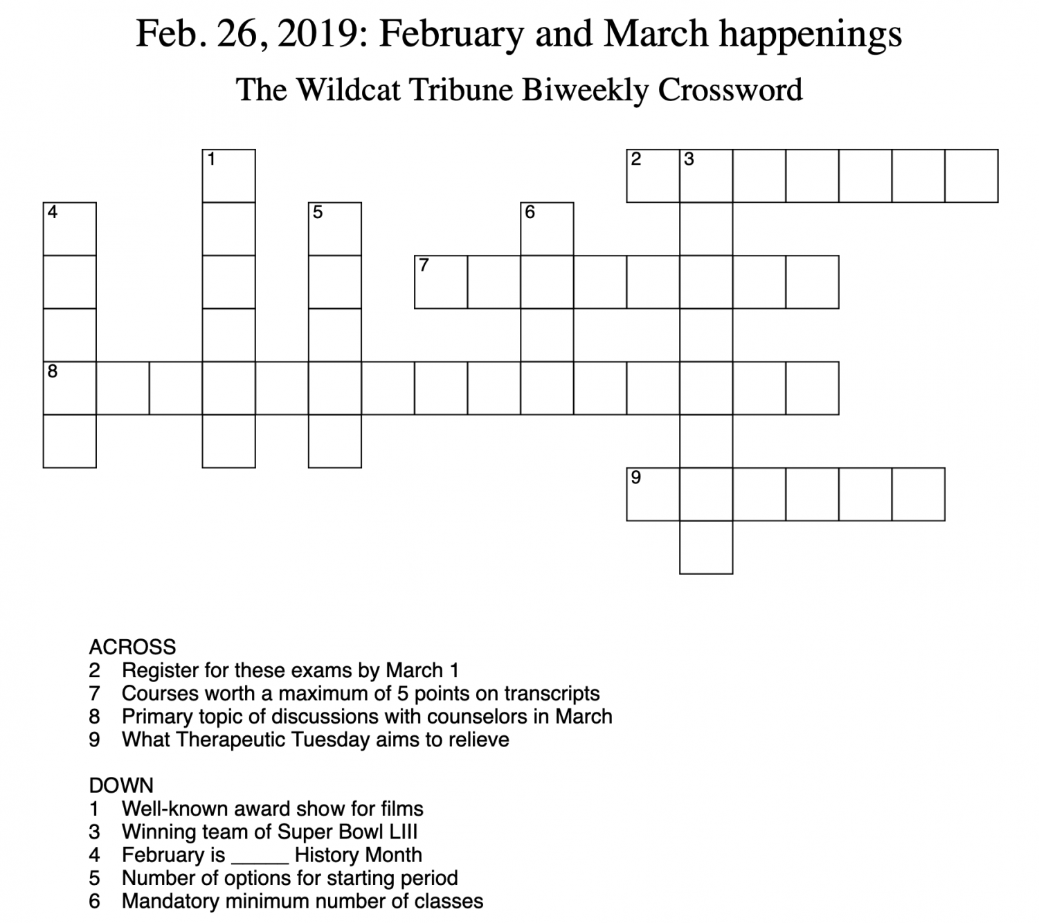 Week 6 Crossword - WordMint