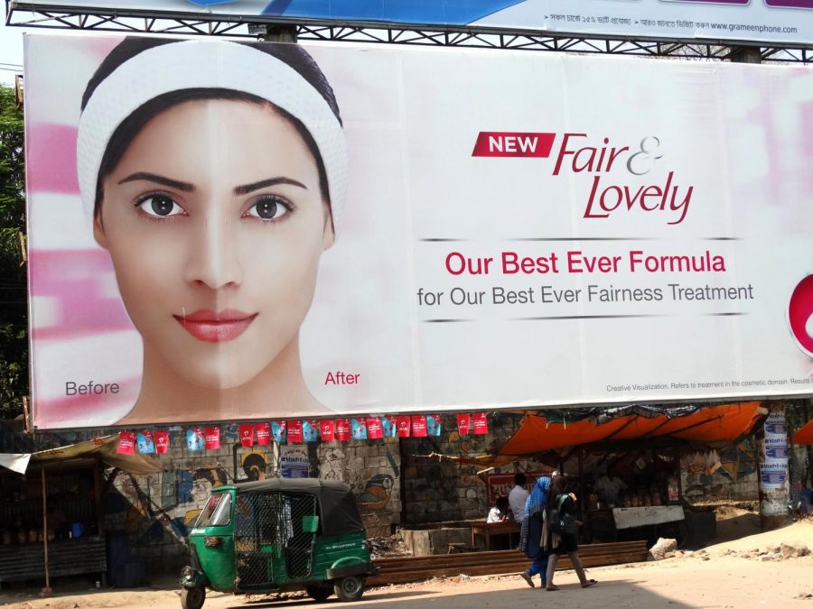 Fair & Lovely advertising campaigns emphasize paler skin, reinforcing beauty standards.