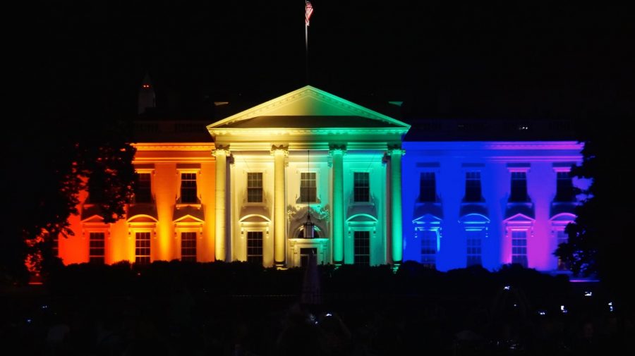 After+the+Supreme+Court+legalized+same+sex+marriage%2C+the+White+House+was+illuminated+with+a+rainbow+on+June+26.