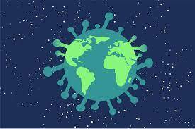 A virus-shaped version of earth.