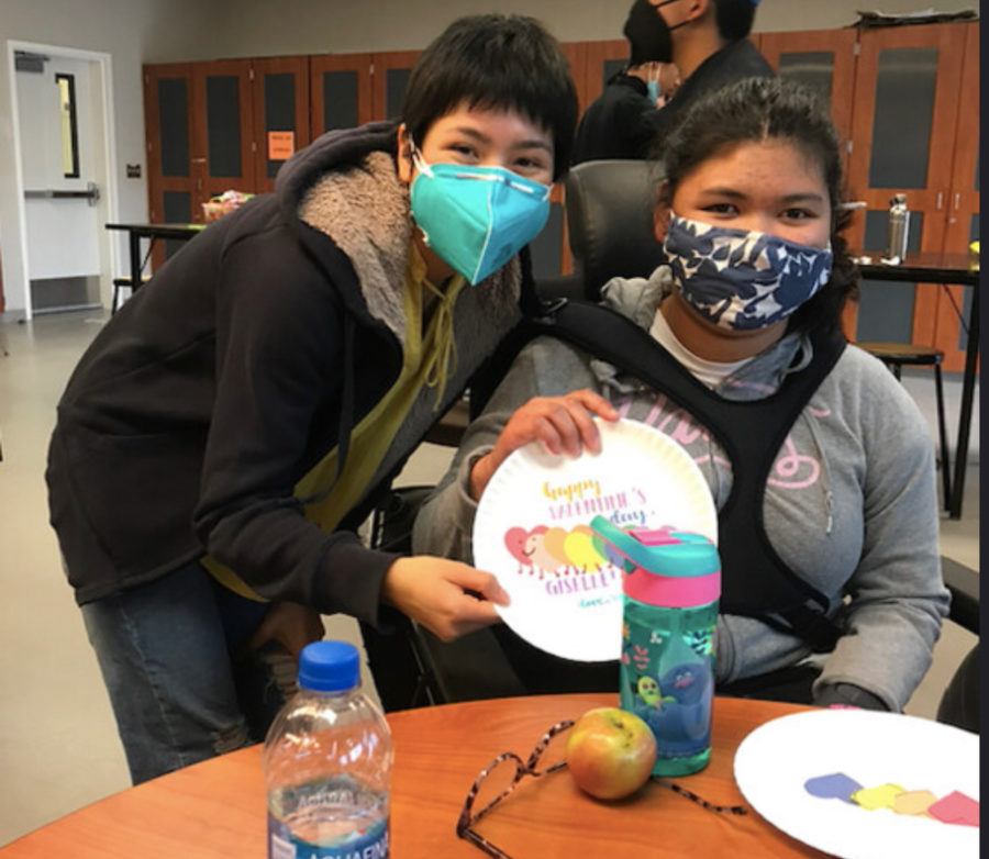  Students in the Best Buddies club partner up for fun activities, such as making crafts, as a way to help form connections.