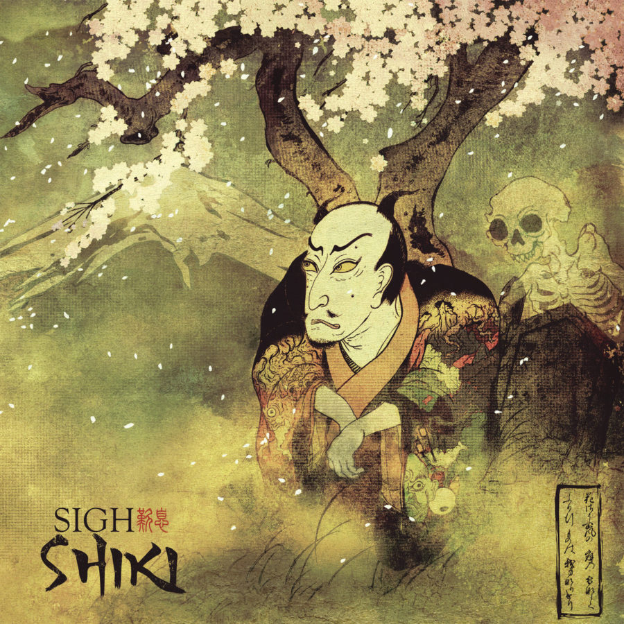 Album cover of Sigh’s latest album “Shiki,” a representation of an ancient Japanese poem about the death of cherry blossom trees.