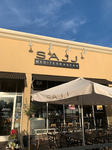 The exterior of Sajj Mediterranean at the San Ramon, Bishop Ranch location