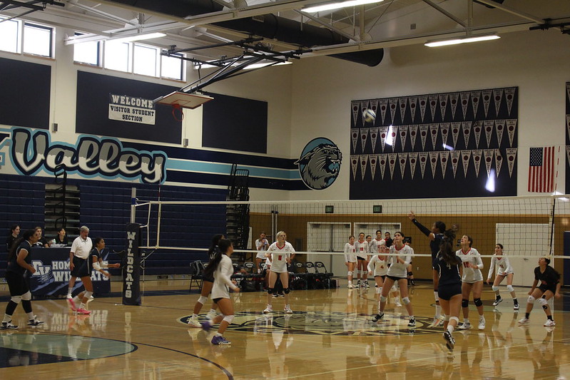 DVHS+womens+volleyball+lost+their+first+home+game+against+Carondelet+on+Sept.+12.
