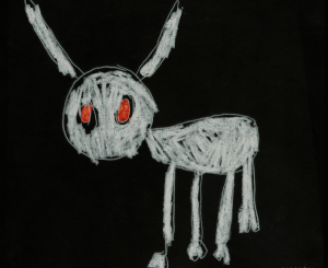 The album cover of “For All The Dogs,” drawn by Drake’s son Adonis Graham, depicts a rabid dog on a black background