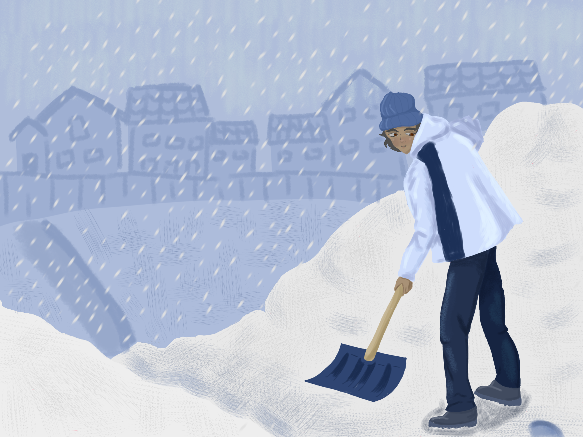 Shoveling snow is a struggle many who live in the mountains have to face