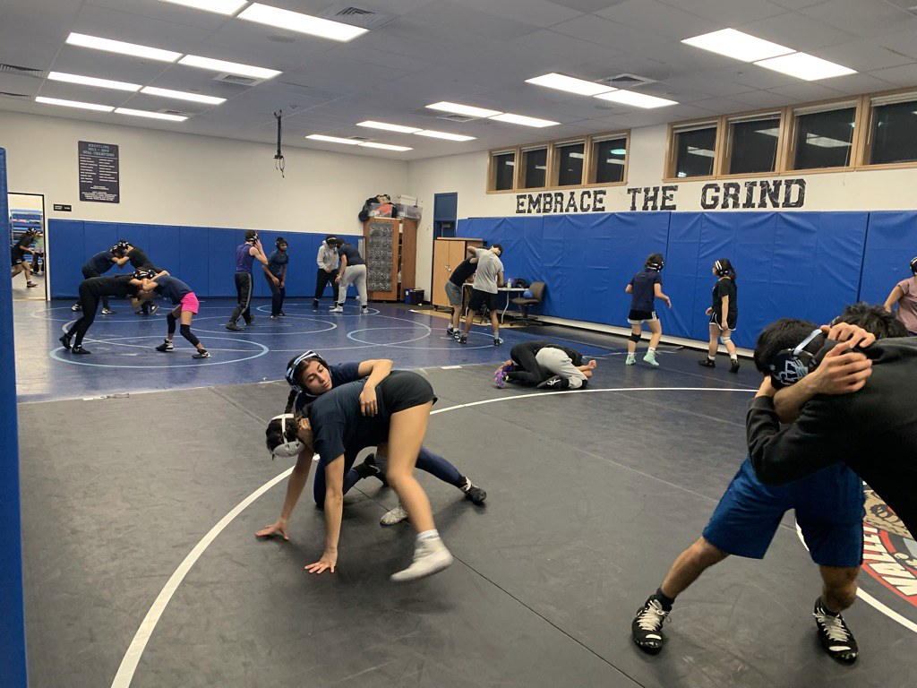 The wrestling team continues have their daily practices even after senior night has ended.