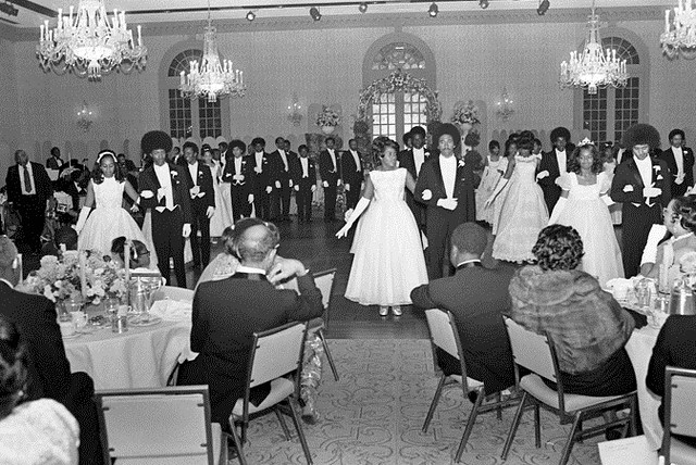 An African-American debutante ball, The Questionettes, is held in Sheraton Universal in Los Angeles in 1972. 