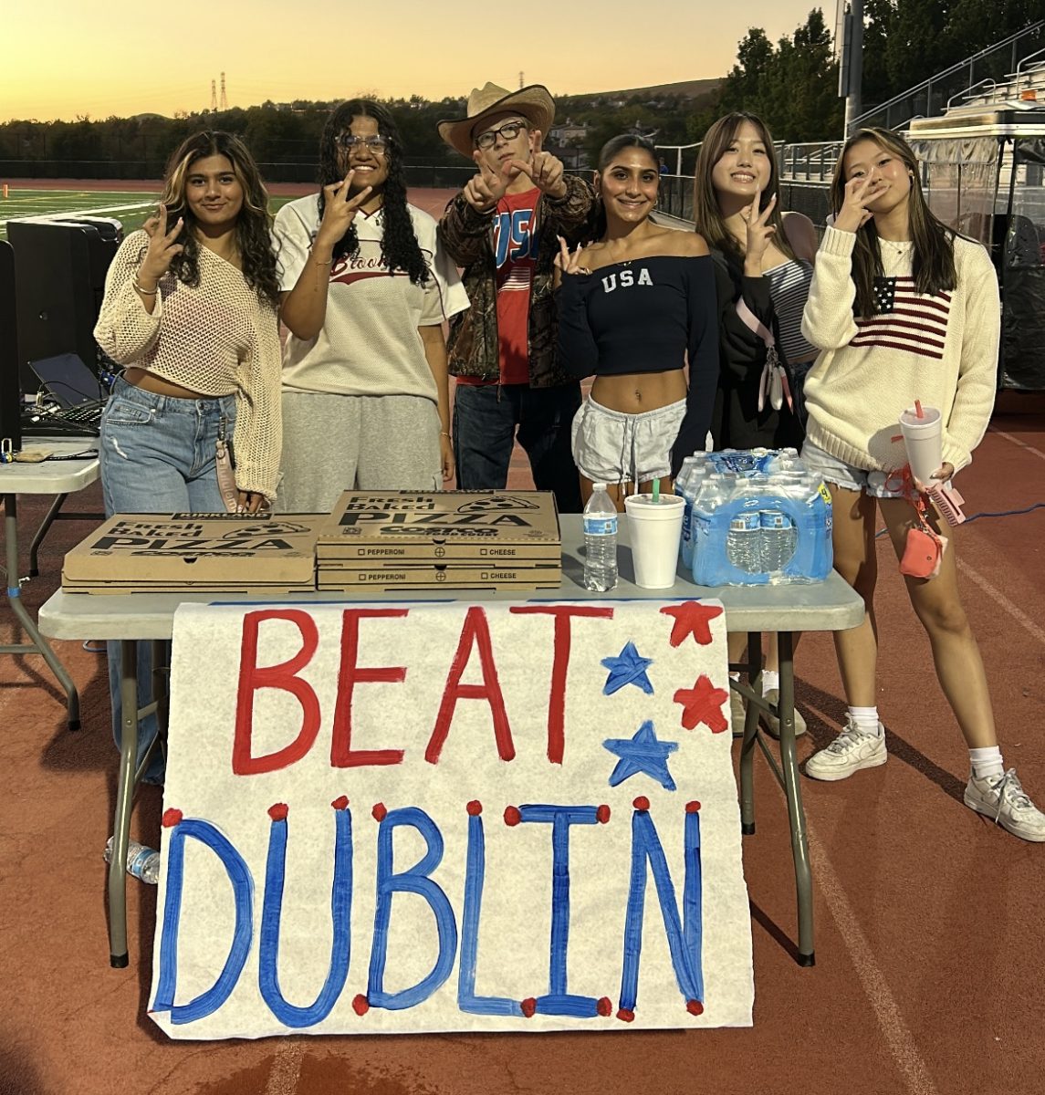 The DV Athletics team shows their support for the women’s flag football team with a Storm Da Valley on Oct. 8.