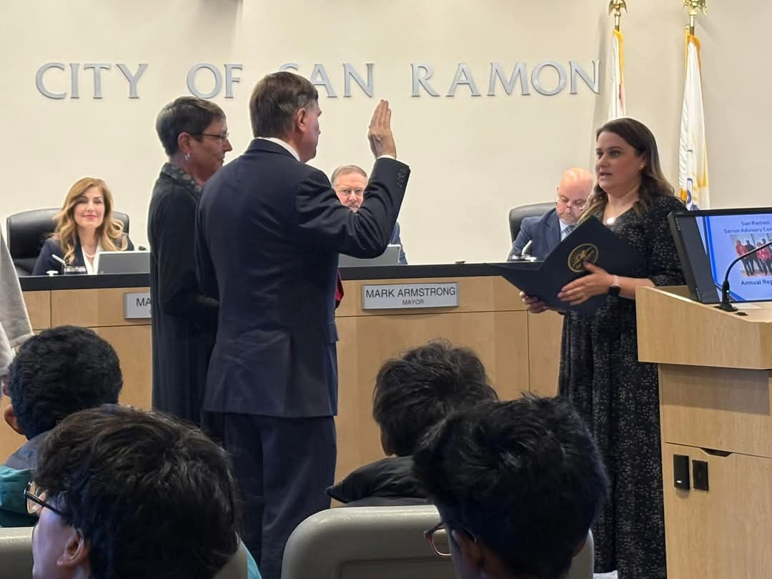 Richard Adler at his swearing in ceremony.