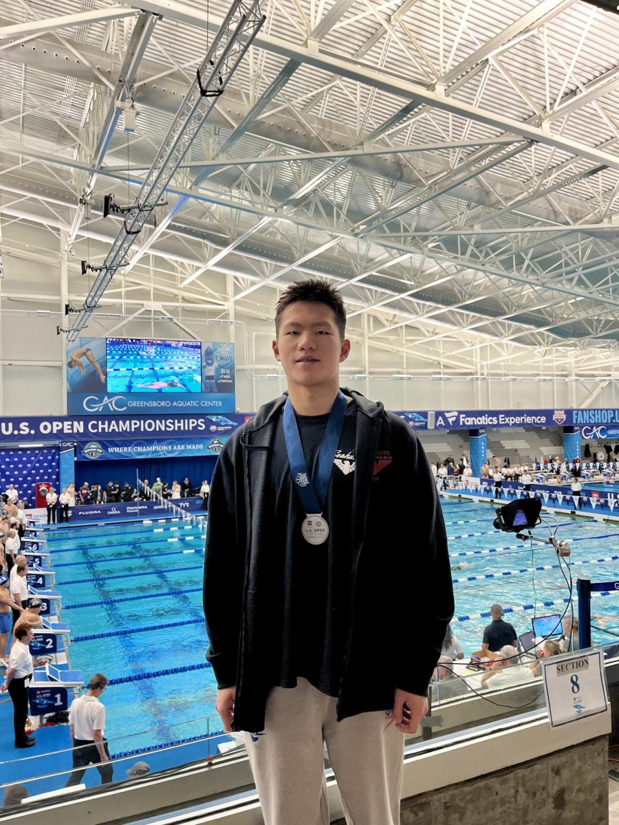 Tim Wu wins silver in the 200-yard IM event at the 2024 Toyota US Open Swimming Championships