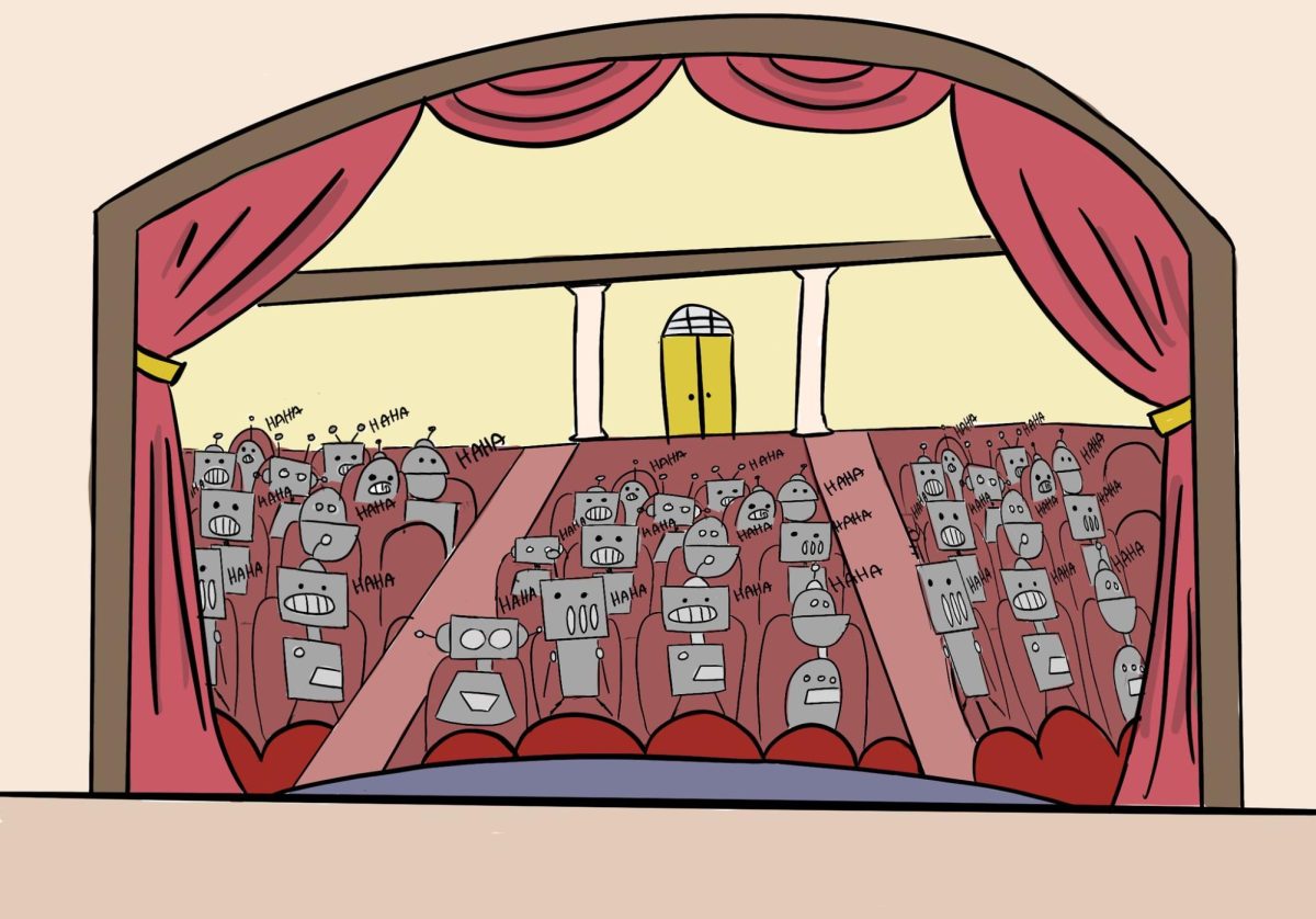 From authentic audiences in live theaters to canned laughter on TV, laugh tracks turned humor robotic. 