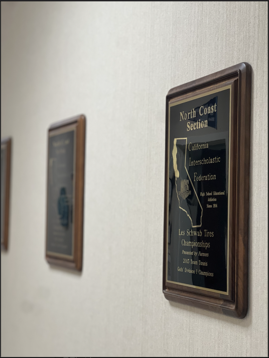 DVHS plaques represent its long athletic history within the North Coast Section. 