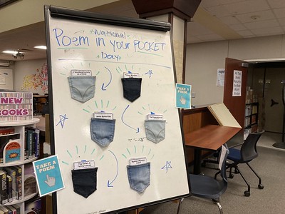 The DVHS library joins in with National Poem in Your Pocket Day.