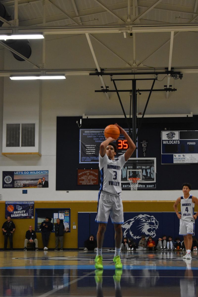 Top scoring player senior Rashod Cotton Jr. shooting free throws.