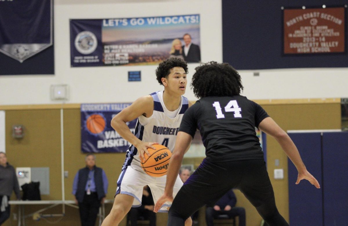 Junior Rylan Sevilla looks for an opportunity to drive to the basket. 