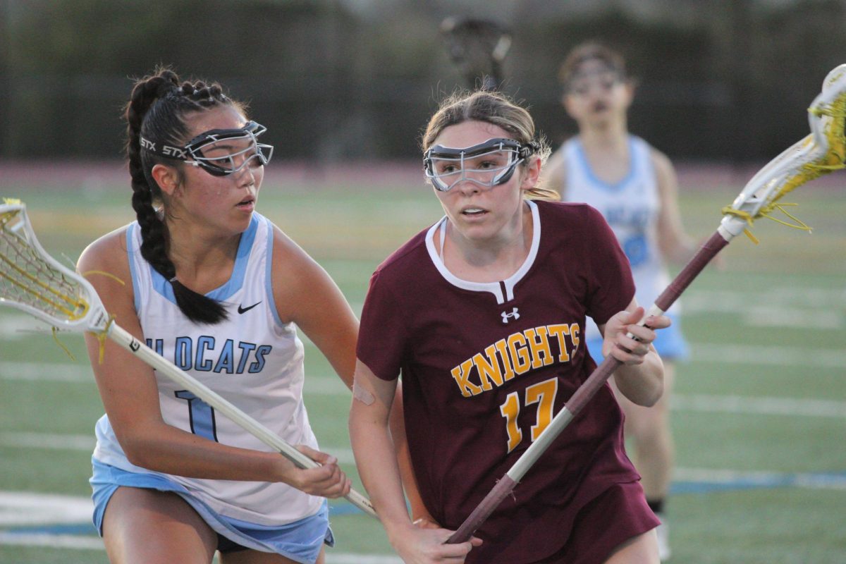 Senior Kaelyn Inokuchi applies defensive pressure during a match against Las Lomas High School on March 12, 2026.