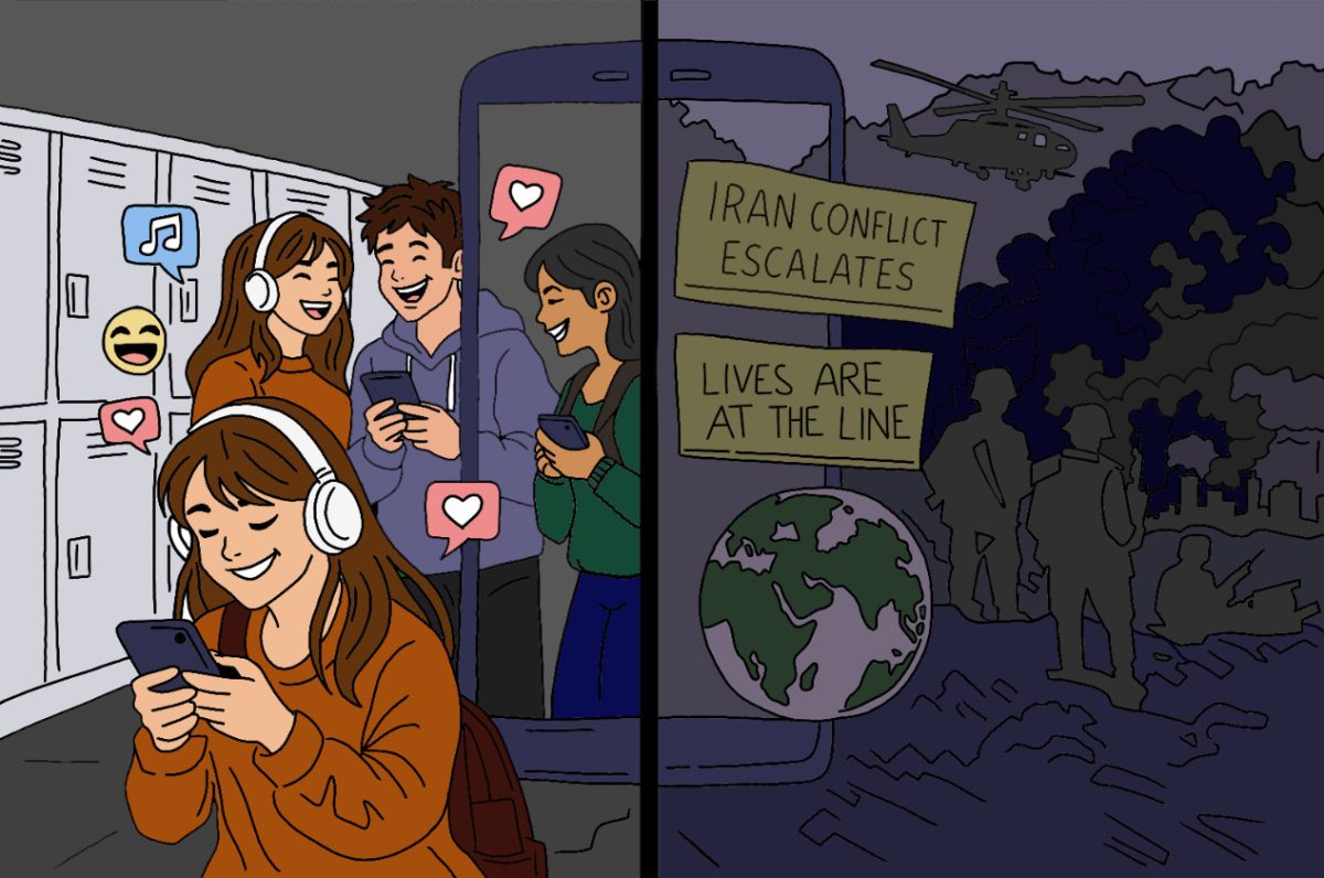 While global tensions rise amid the ongoing Iran conflict, many students remain absorbed in their daily lives.