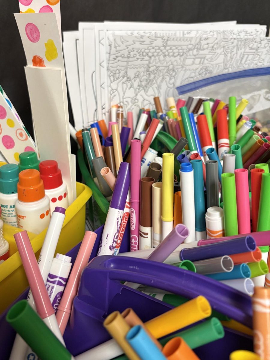 Separate supplies used by students with disabilities in Art 1 allow them to experience the class fully.